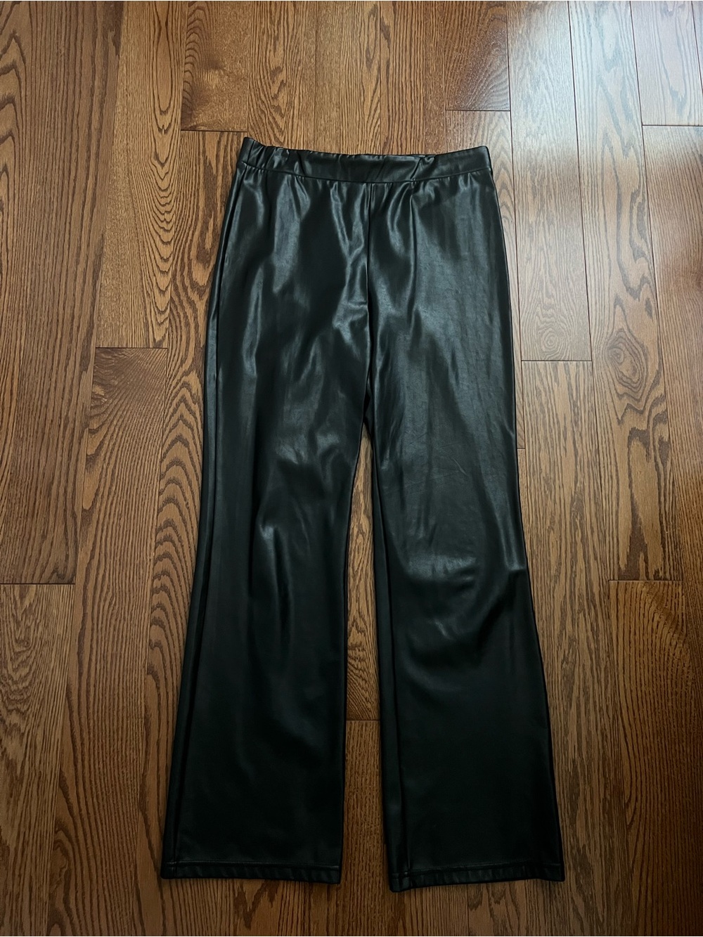 Aritzia Black Faux Leather Bootcut pants